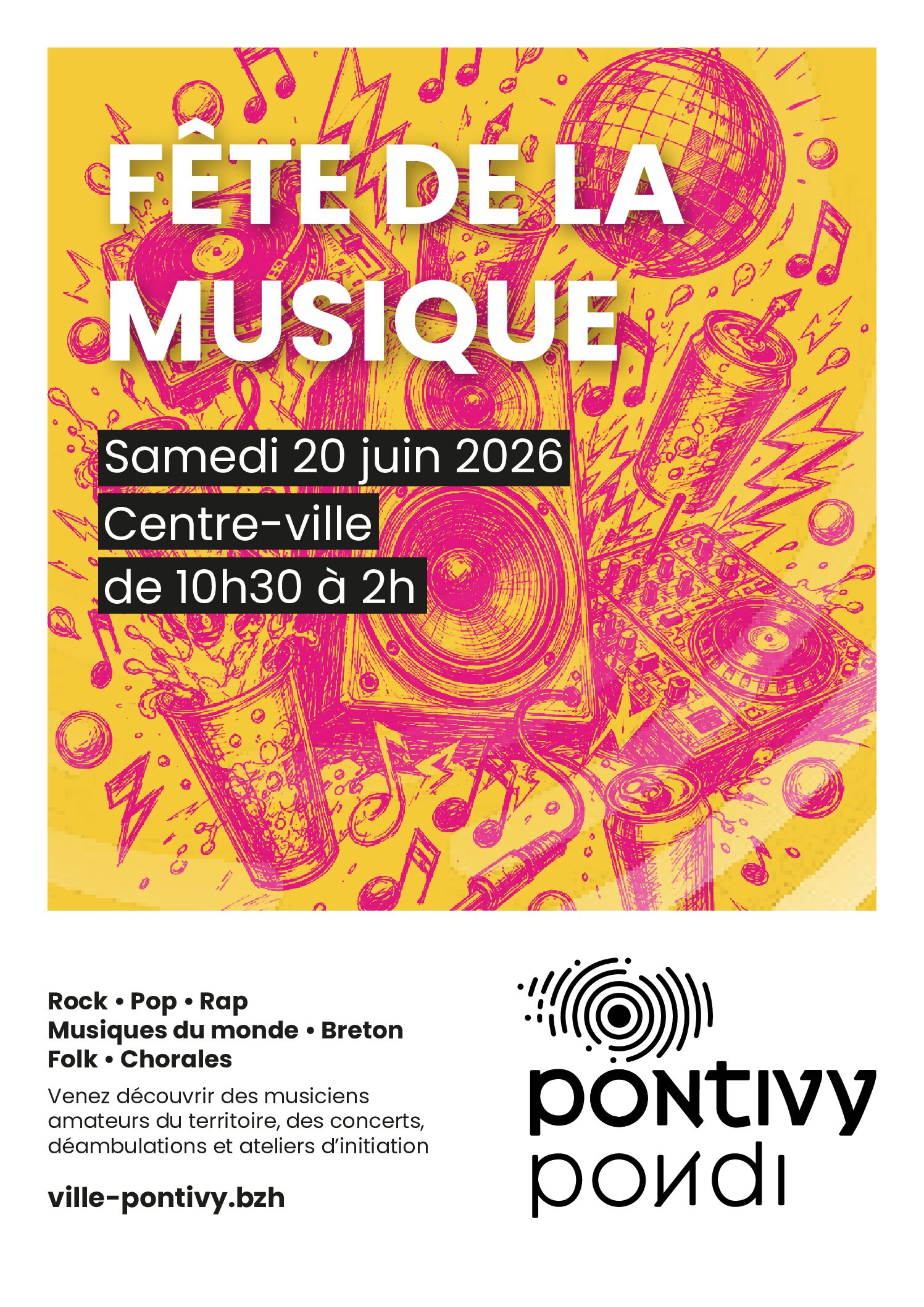 Fête de la musique à Pontivy (Gratuit, ouvert à tous!)